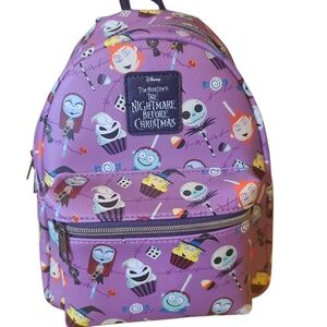 NWT Disney Nightmare Before Christmas Purple Loungefly Mini Backpack